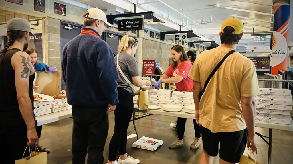 United Way British Columbia provides food for Jasper evacuees in Kamloops arena, with funding from United Way of the Alberta Capital Region. 